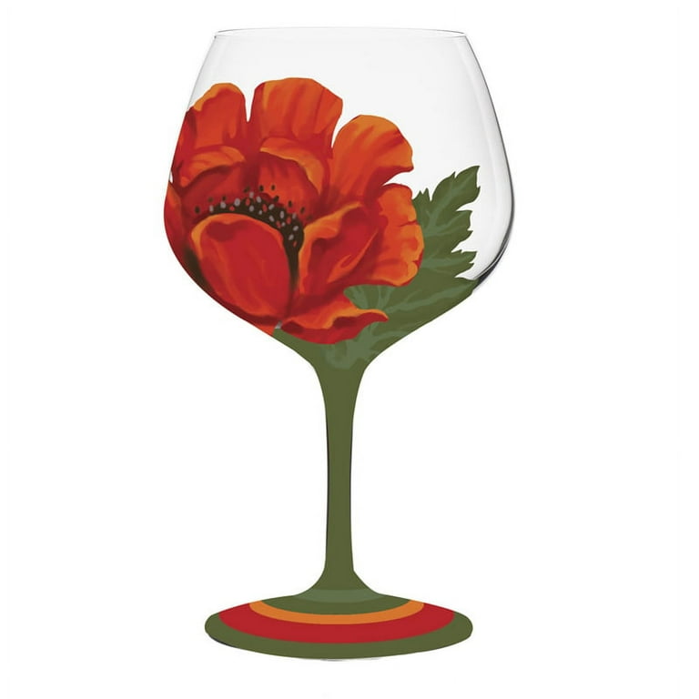 Poppy Wine Glass Koozie