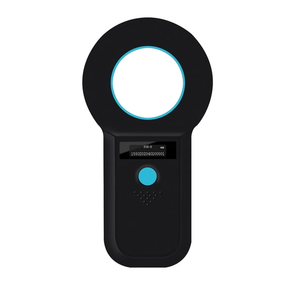 Smoostart Microchip Scanner, 128 Records Data Storage Upload to PC Microchip Scanner Reader, Only Compatible with FDX-B/EMID Microchips Black