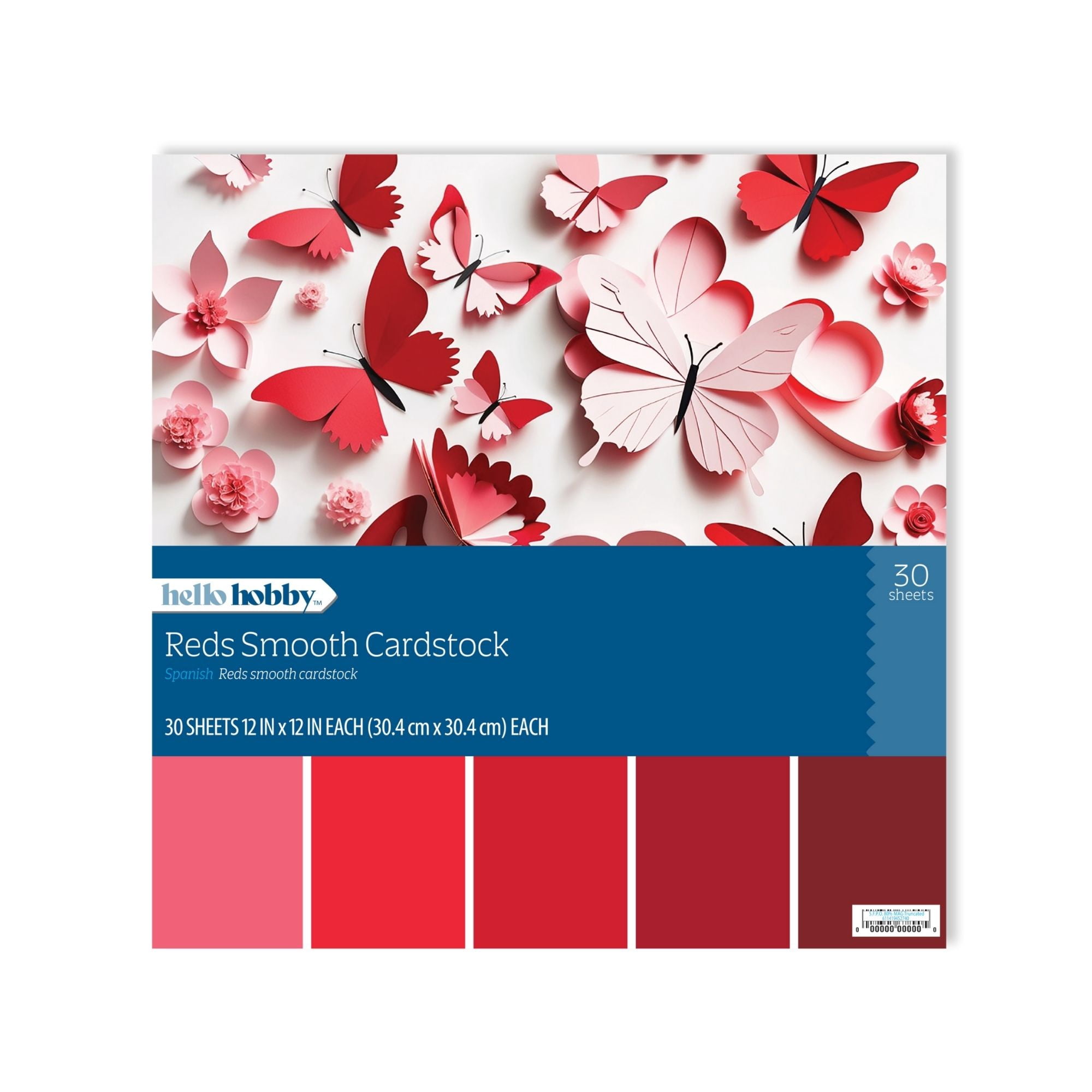 Smooth 12 x 12 Cardstock pack in Reds - 30 sheets - Walmart.com