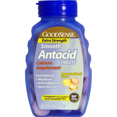Smooth Antacid Extra Strength Fruit Chewable Tabs 60ct Case Pack 6