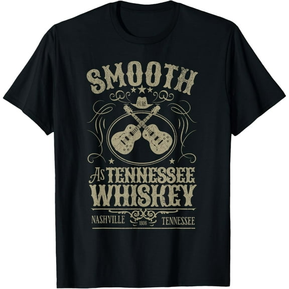 Smooth As Tennessee Whiskey Country Music Bourbon Vintage T-Shirt Tops Tee
