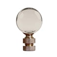 thumbnail image 1 of Smooth Ball Lamp Finial Crystal Amber Glass, 30mm, 1 of 4
