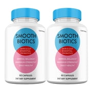 Smooth Biotic Capsules, Smooth Biotic Supplement for Skin and Gut, Advanced Maximum Strength All Natural Probiotic Pills 2 Pack