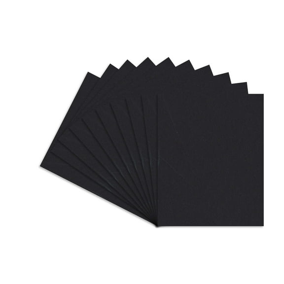 Smooth Black 11x14 Backing Board - Uncut Photo Mat Board (10-Sheets)