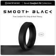 thumbnail image 1 of Smooth Black Bevel Edge Breathable Silicone Ring For Men and Women 6mm Bandwidth, 1 of 5