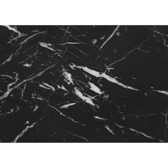 Smooth Black Marble Look - C-shaped Side Table for Sofa in Family Room