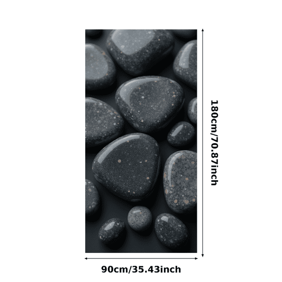 Smooth Black River Stone Patterned Background Banner Party Decorations Photography Props Event Backdrop Festival Decor Background for Celebrations