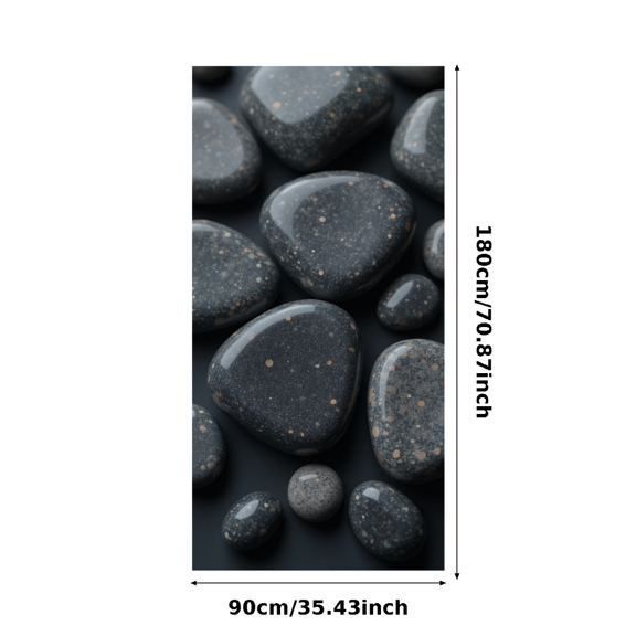 Smooth Black River Stone Patterned Background Banner Party Decorations Photography Props Event Backdrop Festival Decor Background for Celebrations