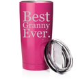 thumbnail image 1 of Smooth Body Tumbler Stainless Steel Vacuum Insulated Travel Mug Cup Gift Best Grandma Ever (20 oz, Hot Pink), 1 of 1