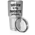 thumbnail image 1 of Smooth Body Tumbler Stainless Steel Vacuum Insulated Travel Mug Cup Gift Soccer Is My Favorite Season, Soccer Gift, Soccer Mom (Stainless Steel, 30 oz), 1 of 1