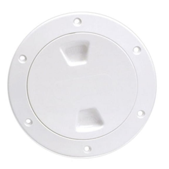 Smooth Center Screw - Out Deck Plate- White