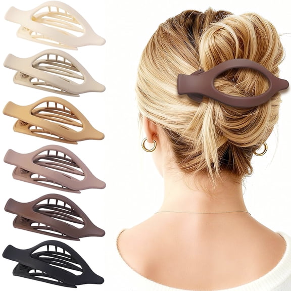 Smooth Curve Design Claw Clips Multicolored Set Suitable for Thick Thin Hair
