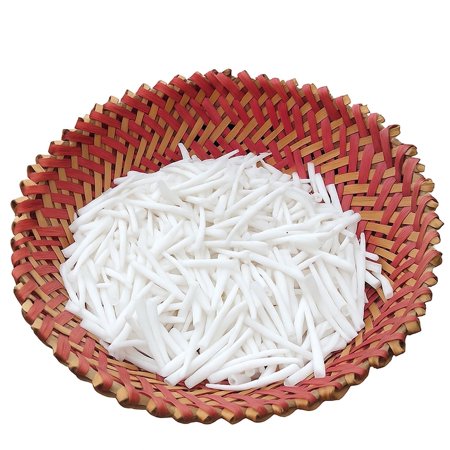 St. John's Exim Smooth Dentalium Shells 1.25-1.50 inches (2.2 LBS) 1 Kg, White