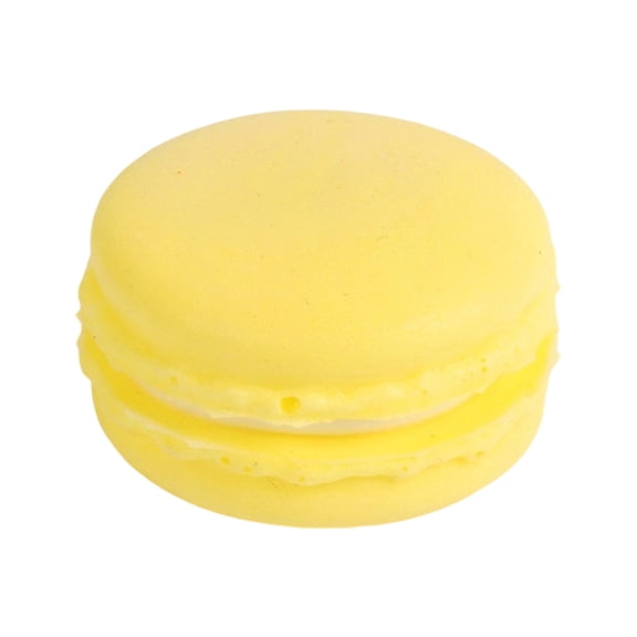 Smooth Disc Squishy, Stress Relief Squishy Macaron Fidget, Anxiety Calming Slow Fall Ball, Soft Sensory Putty, Portable Desk Focus Aid for Adults & Teens,Fluorescence Yellow
