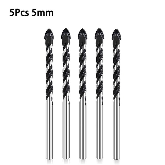Smooth Drilling Carbide Triangle Drill Bits for Tile Glass Ceramic Set of 5