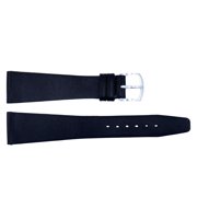 Smooth Edge Classic Black Genuine Leather 16mm Flat Strap