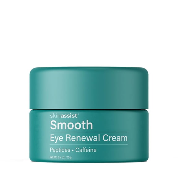 Smooth Eye Renewal Cream  Under Eyes Cream for Dark Circles, Puffiness, Fine Lines & Wrinkles  Hydrating Anti Aging Eye Creams, Peptides & Hyaluronic Acid for All Skin Types  0.5 oz