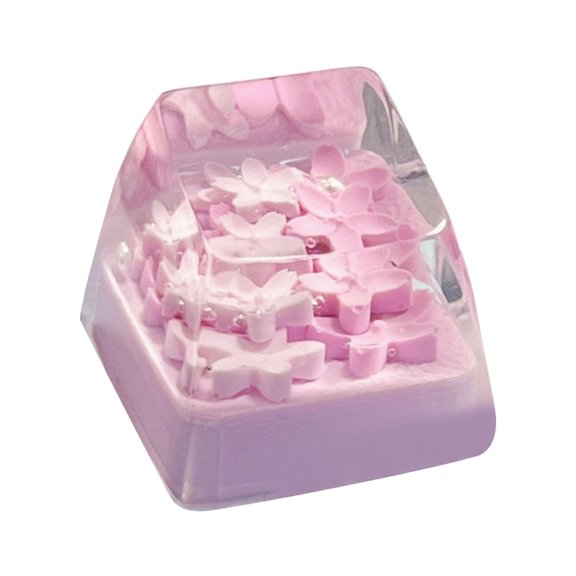 Smooth Floral Decorated Keycaps Crafted From Long Enduring Resin Seamlessly Fit Most Gaming Setups Offering