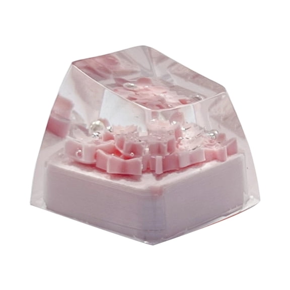 Smooth Floral Decorated Keycaps Crafted From Long Enduring Resin Seamlessly Fit Most Gaming Setups Offering