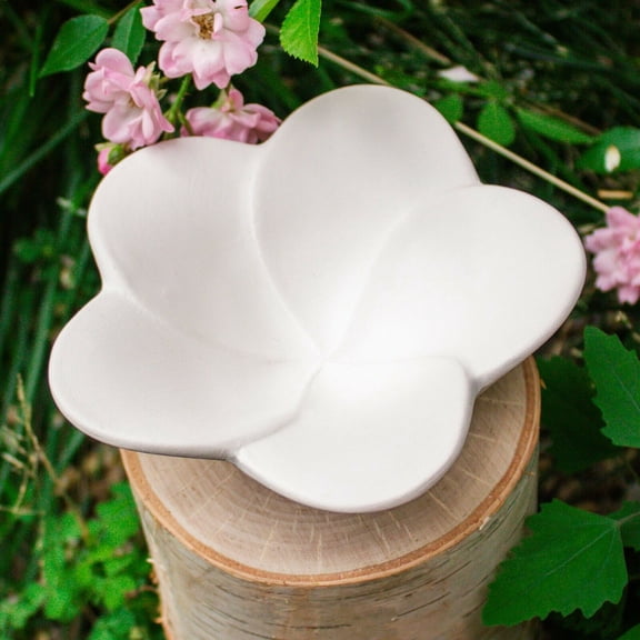 Smooth Flower Bowl 5x5 IN STOCK Ceramic Bisque Ready To Paint Pottery