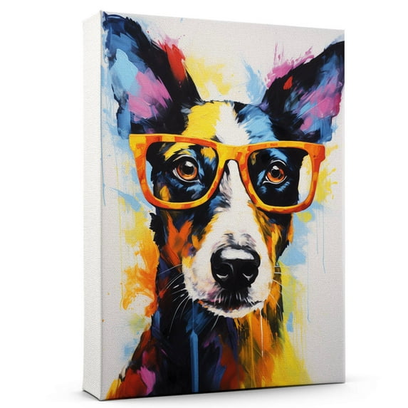 Smooth Fox Terrier Art Print Poster, Dog Wall Art Painting Decor, Dog Pop Art Home Decor Artwork For Bedroom Living Room Bathroom Decor,