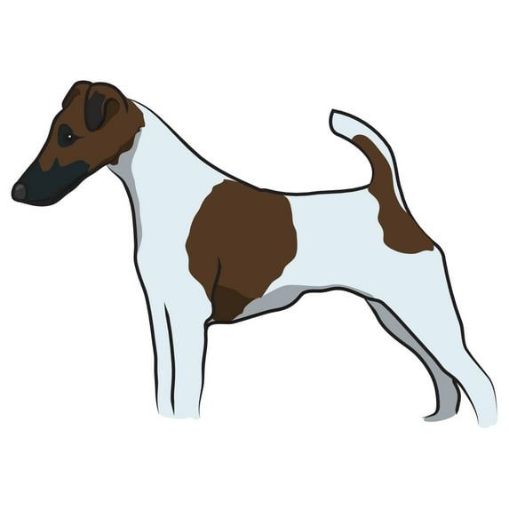 Smooth Fox Terrier Decal | Indoor/Outdoor | Dog Lover Super Cute Sticker for SUV Windows, Dorm Rooms, Bedroom, Offices | SignMission personalized gift | 36"