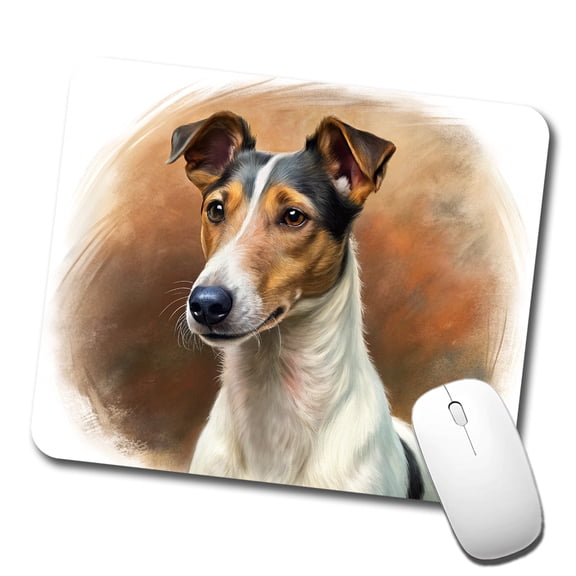 Smooth Fox Terrier Dog Illustration Mouse Pad Low Profile Gaming Mat