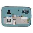 thumbnail image 1 of Smooth Fox Terrier Kitchen Scene Dish Drying Mat, 1 of 7