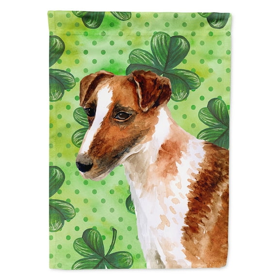 Smooth Fox Terrier St Patrick's Flag Canvas House Size
