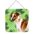 thumbnail image 1 of Smooth Fox Terrier St Patricks Wall or Door Hanging Prints Green, 1 of 1