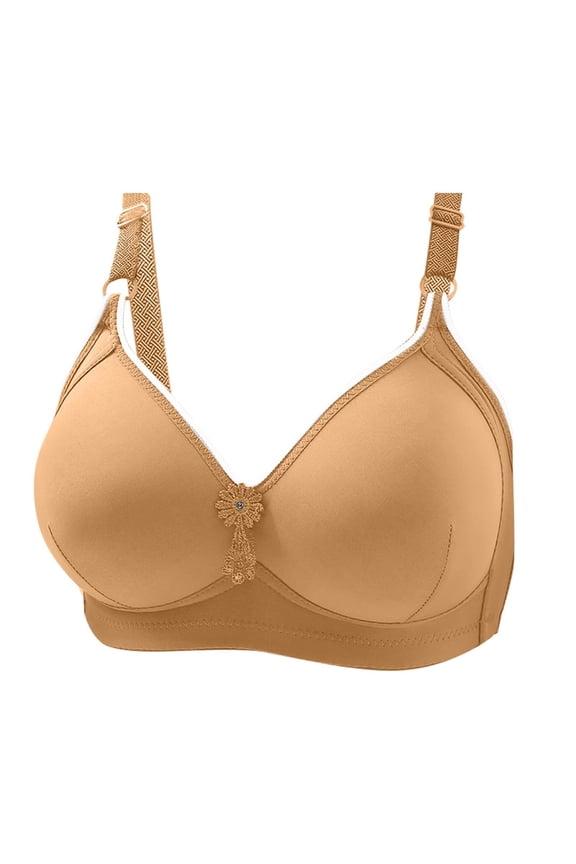 Smooth Gathered Bra With No Or Steel Ring Three Buckle Side Collection And Auxiliary Underwear