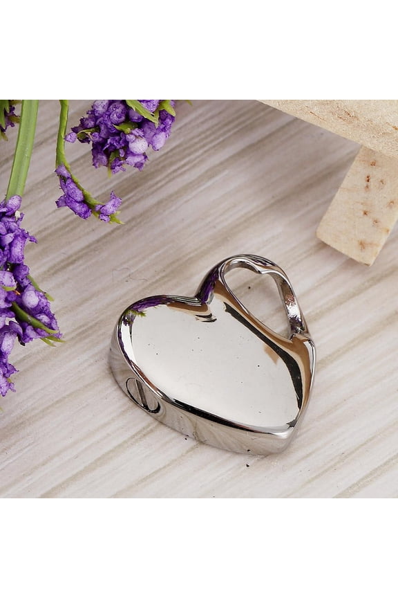 Smooth Heart Cremation Charm Pendant for Necklace Urn Memorial Keepsake Pendant for Holder Choker