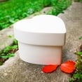 thumbnail image 1 of Smooth Heart Valentines Box 5x5 IN STOCK Ceramic Bisque Ready To Paint Pottery, 1 of 1