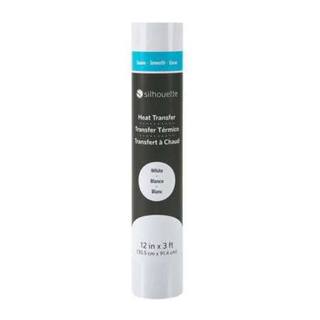 Silhouette Smooth Heat Transfer Vinyl - 12" x 36" Roll - Matte Finish - White
