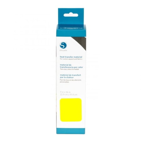 Silhouette Smooth Heat Transfer Vinyl - 9" x 36" - Neon Yellow