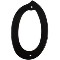 Smooth House Number, #0, 4 Inches, Matte Black by Stone Harbor Hardware