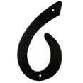 thumbnail image 1 of Smooth House Number, #6, 4 Inches, Matte Black by Stone Harbor Hardware, 1 of 1