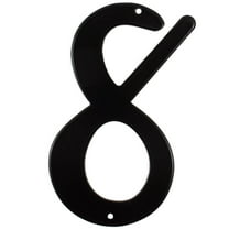 Smooth House Number, #8, 4 Inches, Matte Black by Stone Harbor Hardware