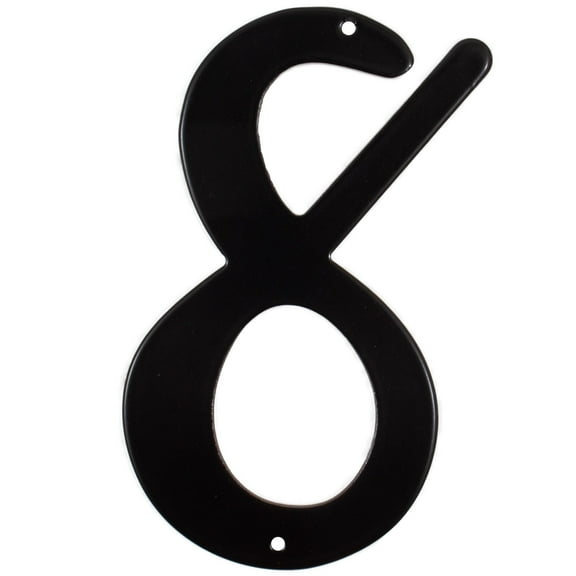 Smooth House Number, #8, 4 Inches, Matte Black by Stone Harbor Hardware