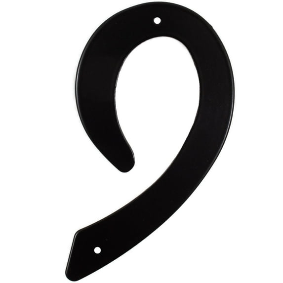 Smooth House Number, #9, 4 Inches, Matte Black by Stone Harbor Hardware