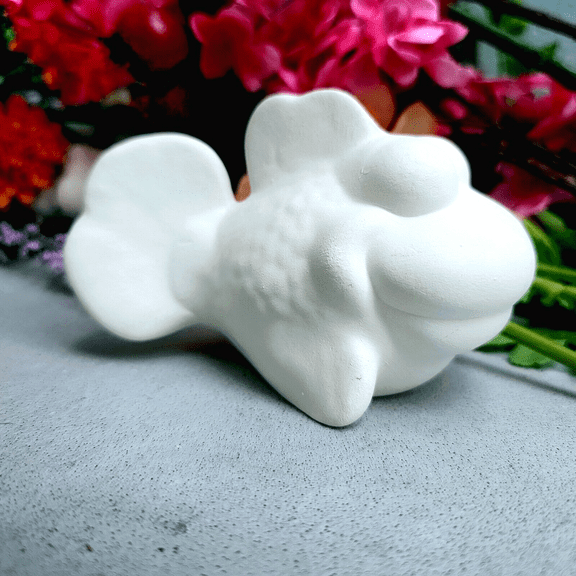 Smooth Lipped Fish 4.5" Ceramic Bisque Ready To Paint Pottery