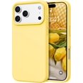 thumbnail image 1 of Smooth Liquid Silicone Case for iPhone 17 Pro Max 6.9", Shockproof Protective Phone Cover,Yellow, 1 of 6