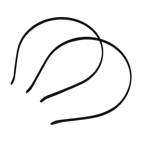Smooth Metal Headbands 2-Pack, 5mm Blank Hair Bands for Men and Women, DIY Craft Frame, Hair Accessory