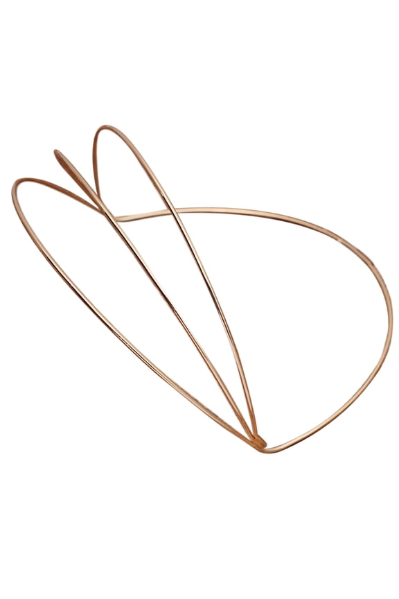 Smooth Metal Headbands Women Hair DIY Craft Blank Thin Steel Wire Frame Hairband Headbands Christmas Gift Golden Silver