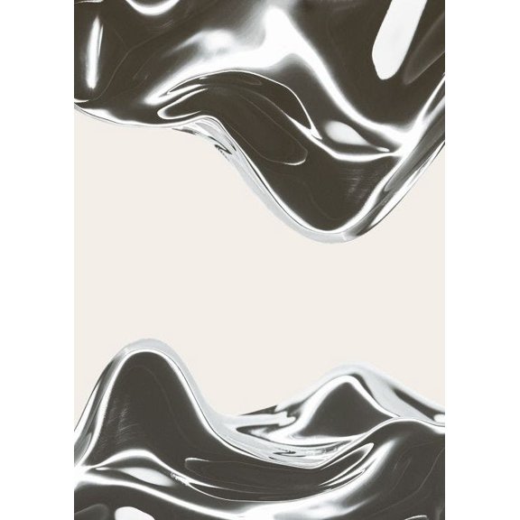 Smooth Metallics No2 Print Wall Art, Modern Wall Decor For Living Room Bedroom, 12x18 UNFRAMED
