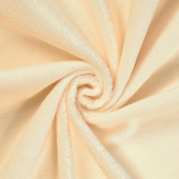Smooth Minky Microfiber Fleece 60" Polyester Fabric By The Yard - Ivory