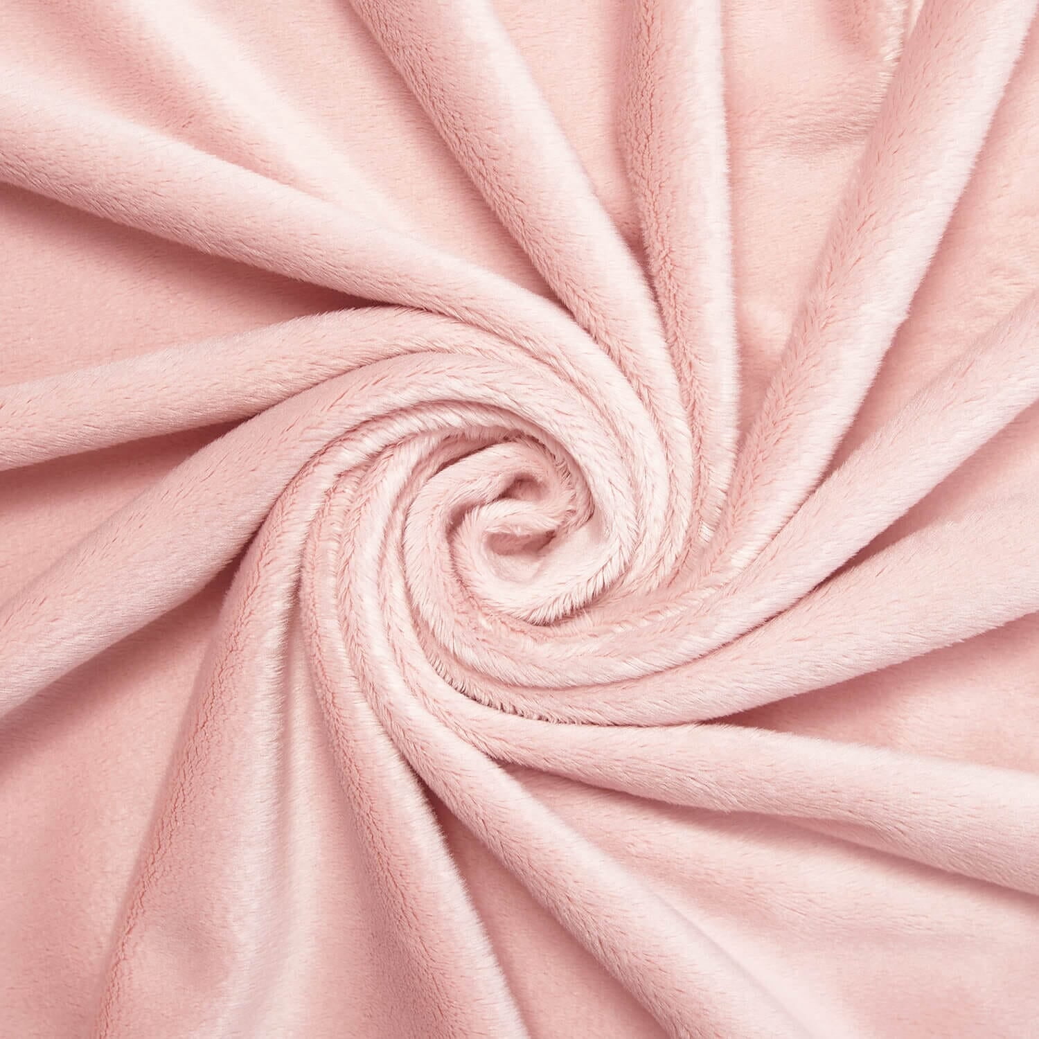 Smooth Minky Plush Soft Thick Dense Heavyweight Fleece Flannel Microfiber 60 Inch Fabric By The Yard - For Sewing, Quilting, & Upholstery (Blush, 5 Yards)