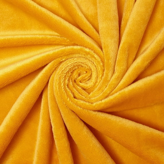 Smooth Minky Plush Soft Thick Dense Heavyweight Fleece Flannel Microfiber 60 Inch Fabric By The Yard - For Sewing, Quilting, & Upholstery (Gold, 1 Yard)