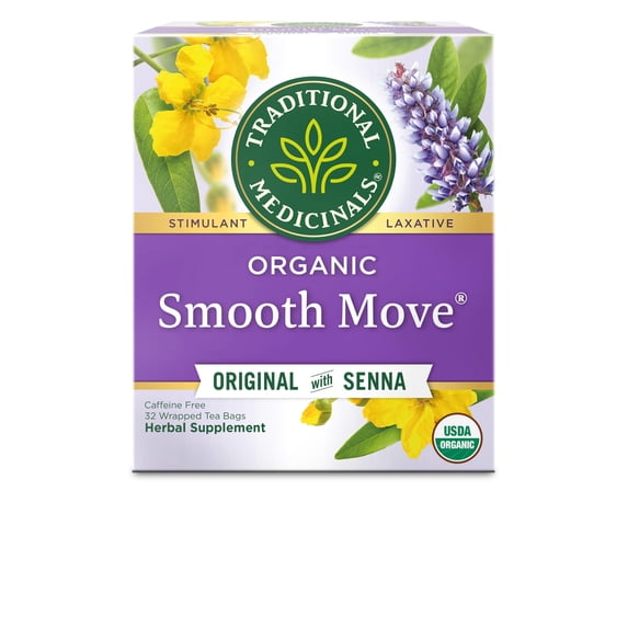 Smooth Move Tea Senna Helps Relieve Constipation Bag Traditional Medicinals