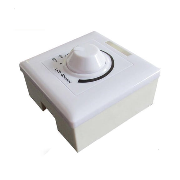 Smooth Panel Mounting Dimmer 0 to 10V 5A 2000W LED Light Control Knob Dimmer Switches for Car Boats Truck Installation